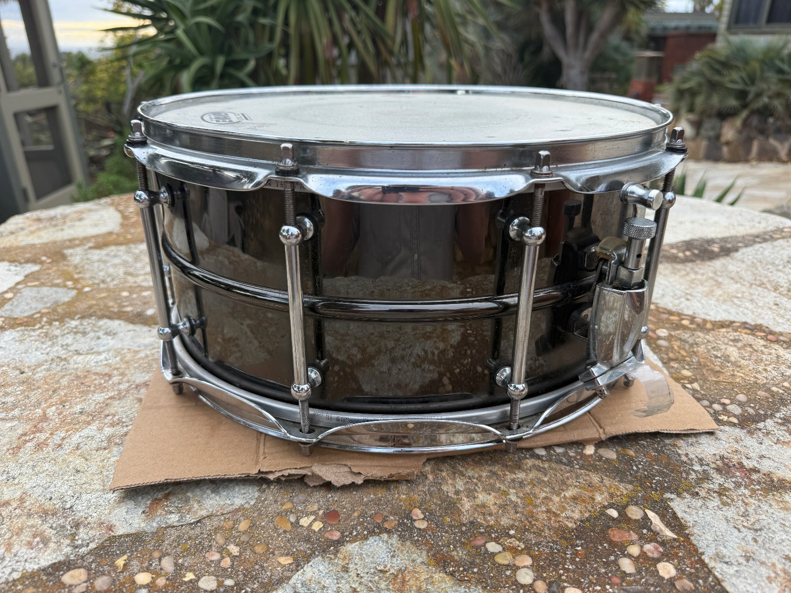 Pork Pie Percussion Little Squealer Big Black Brass Snare Drum - 6.5 x 14 inch