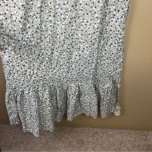 Mirth Handmade Edition Neutral Floral Maxi Dress Prarie Silk Blend Women's Small - Picture 10 of 13