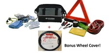 Hyundai Roadside Emergency Kit New Sealed Bonus Steering Wheel Cover Hyundai Roadside Emergency Kit New Sealed Bonus Steering Wheel Cover