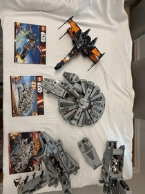 Rare LEGO Star Wars Lot | Falcon, Poe&rsquo;s X-Wing, Kylo Ren Shuttle, Transporter