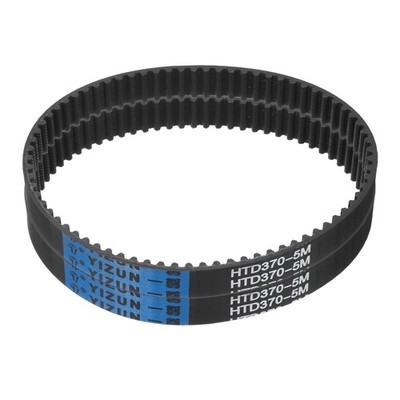 2pcs HTD-5M Rubber Timing Belt 74 Teeth 370mm Pitch Length 15mm Width