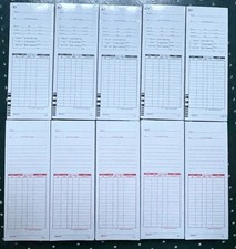 Lathem 7000E 7500E E79 Compatible Time Cards Brand New 100/Pack - 10 Packs!!