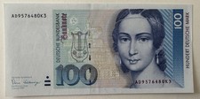 GERMANY / DEUTSCHLAND 100 D-MARK aUNC.