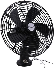 Facon 12V RV Cooling Fan with 2 Speed Switch, Dia: 8-3/4’’, Heavy Duty Black Met