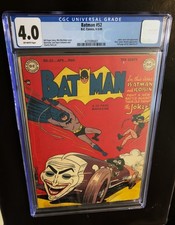 Batman #52 CGC 4.0. Robin. Joker Mobile Classic Cover. 1949.