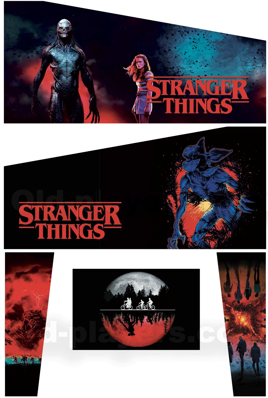 Stickers Stranger Things Modèle 2 vinyle autocollant pour flipper et Pincab arcade