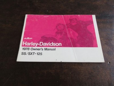 Harley Davidson SS-125 SXT-125 SS SXT 125 1978 Owner's manual Fahrer-Handbuch