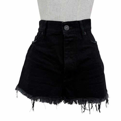 Balenciaga, Excellent BALENCIAGA Mini skirt Distressed Cut Off Skirt Black denim 36 701744