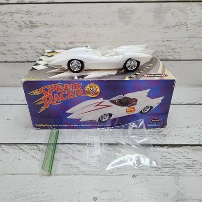 #ad #ad Polar Lights Speed Racer Mach 5 Race Car Model Kit 2000 Snap Together Unpainted $24.99
