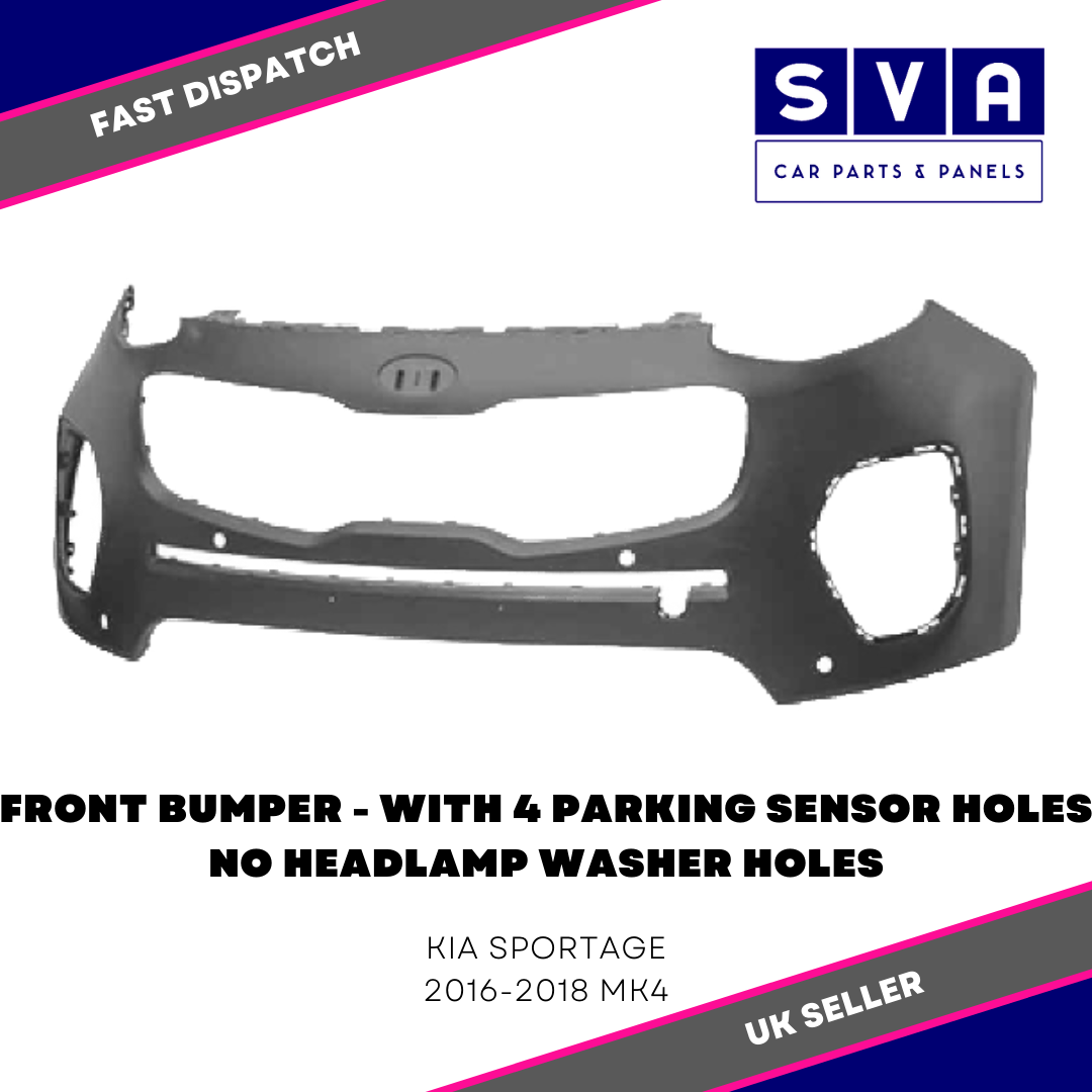 Kia Sportage 2016-2018 Front Bumper With 4 Parking Holes New Insurance Approved