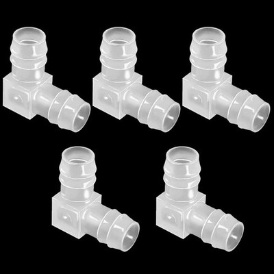 ANPTGHT 1/2'' Hose Barb 90 Degree Elbow L Fitting, Equal 1/2 Inch, White