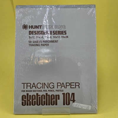Vtg Hunt/Bienfang 9 X 12 Designer 2 Series Parchment Tracing Paper 50 Sheets