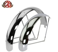 26 X 4.00 FAT LOWRIDER BICYCLE CLASSIC STANDARD STEEL FENDER SET IN CHROME.