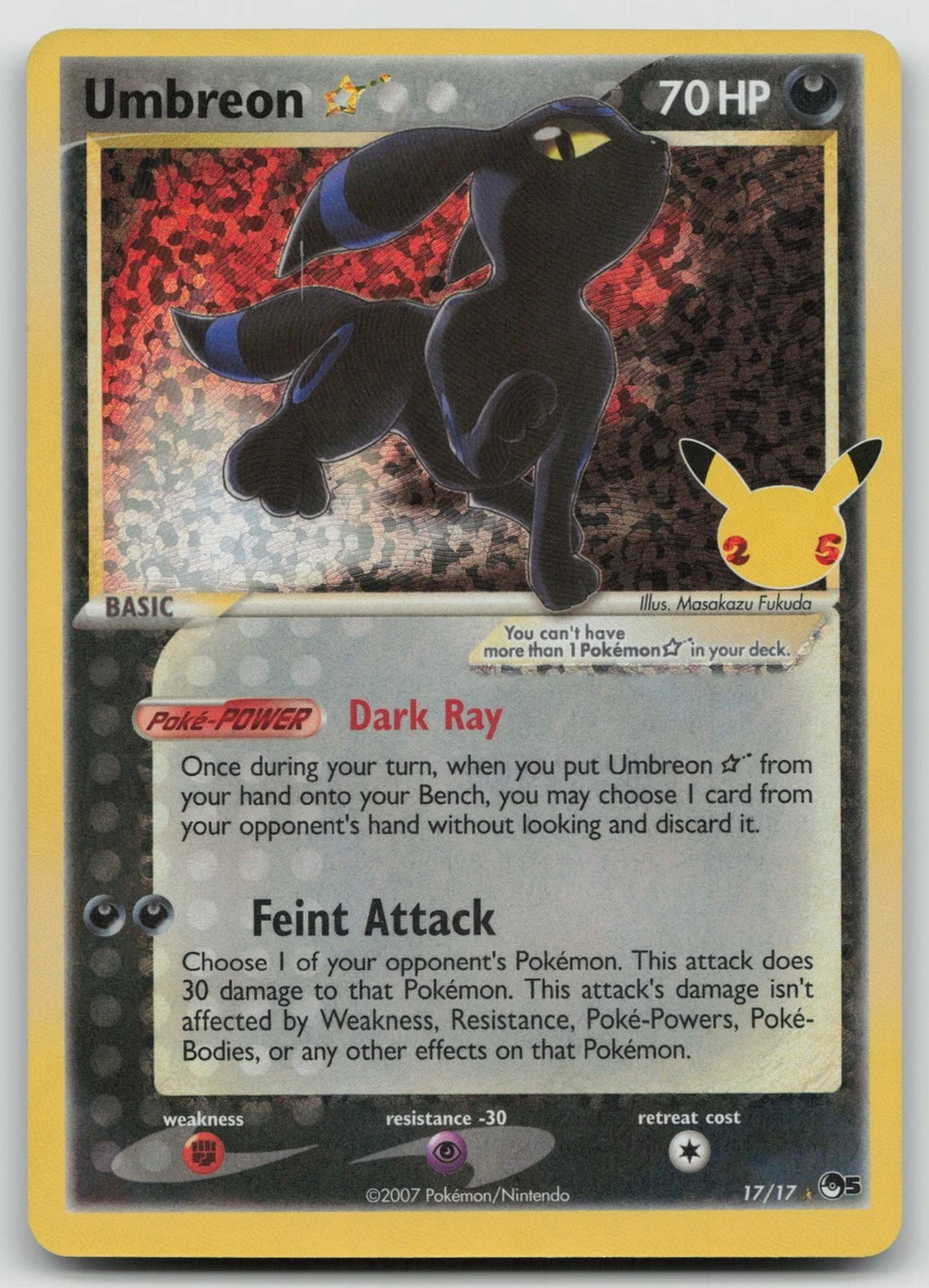 ☆PSA9☆ブラッキー☆Umbreon Gold Star 25th 英語版☆ Preços baixos em Umbreon Star 17/17 Celebrations: Classic