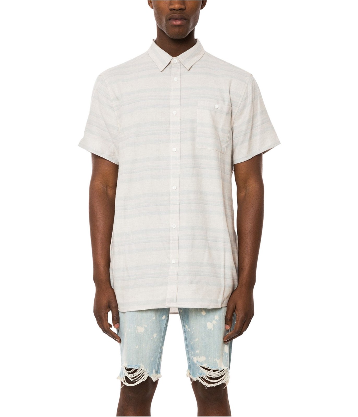 Мужская фланелевая рубашка Jaywalker на пуговицах серая большого размера 3490₽