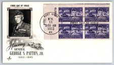 #1026 General George S. Patton Plate Block FDC Artcraft Cachet