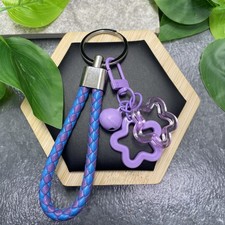 5 Stainless Steel Star Bell Charms Wristlet Keychain New Free Ship C561