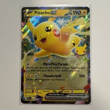 Carta Pikachu EX 053/128 Pokemon TCG 30° anniversario quasi nuova