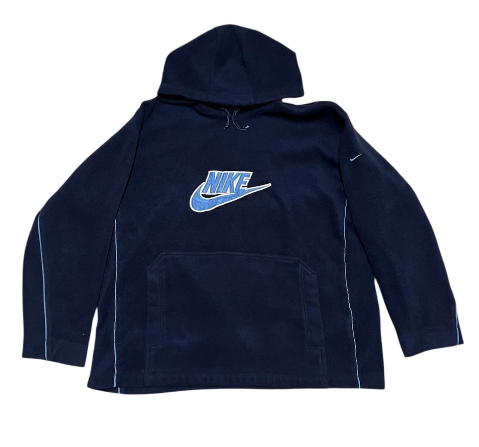 Sudadera con Capucha Nike Vintage Y2K Etiqueta Plateada + Conjunto de Pantalones XL Swoosh Azul Foto 2 de 4