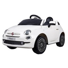 Aziamor Fiat 500 Auto Elettrica 12V Con Telcomando Parentale Colore Bianco