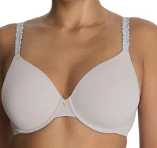 NATORI 732080 Pure Luxe T-Shirt Smooth Contour Bra Vapor/Misty Blue New 34DD