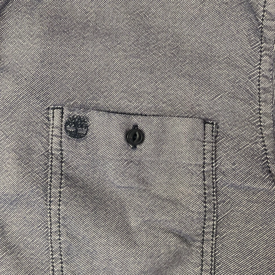 Camisa TIMBERLAND EARTHKEEPERS Calce Ajustado Abotonada Azul Para Hombre Etiqueta Talla M Foto 3 de 4