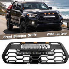Matte Black Grille Bumper Grill Wleds Light Bar For 2016-2023 Toyota Tacoma