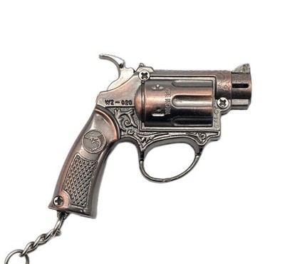 Mini Pistolenfeuerzeug   Schlüsselanhänger, Metall, neuwertig K39