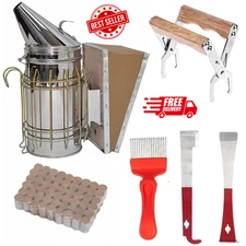 Beekeeping Supplies Tools Set, Beekeeping Kit Bee Smoker Starter Kit Included Be