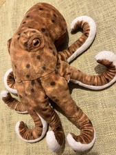 12 Wild Republic Realistic Octopus Plush Stuffed Animal Ocean Soft Toy EUC