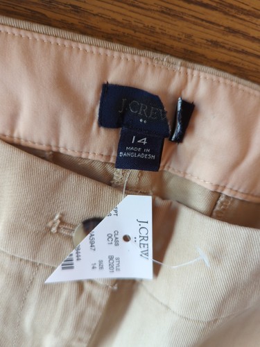 Neu mit Etikett J Crew Damen-Chino-Shorts Größe 14 NEU mit Etikett 7 Zoll khaki Eingrifftaschen - Bild 6 von 8