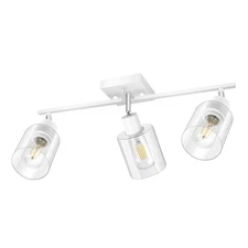 Track Lighting Kit, Track Lighting Fixtures Ceiling Kitchen, 23" White 3-Ligh...