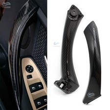 Car Carbon Interior Door Handle Panel Pull Cover For BMW 3 Series E90 E91 325
