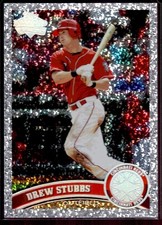 2011 Topps Series 2 - Drew Stubbs - Diamond Anniversary Silver Sparkle #349 Reds