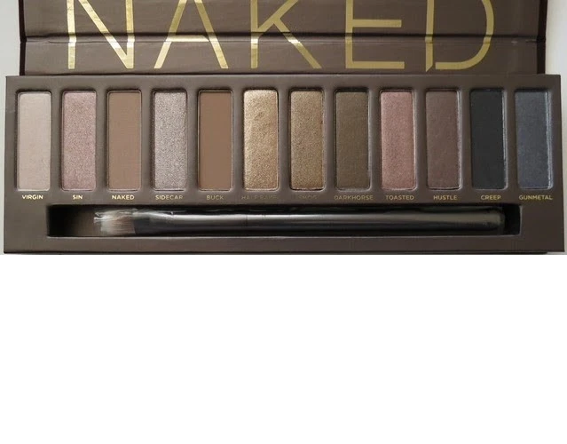 URBAN DECAY NAKED ORIGINAL EYESHADOW 12 COLOR PALETTE W/ DUO BRUSH RARE HTF NIB - Image 2 of 2