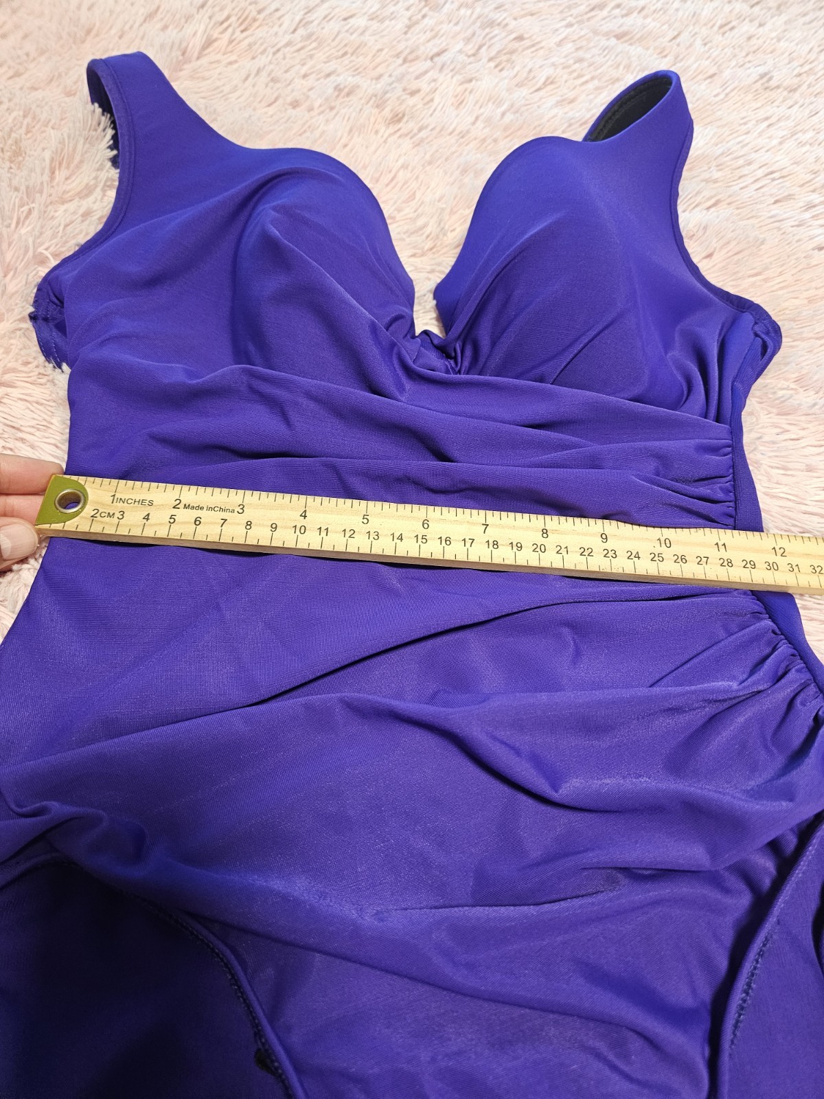 Miraclesuit Solid PURPLE Underwire One Piece Swim… - image 5
