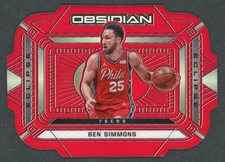 2020-21 Panini Obsidian - Ben Simmons - Eclipse Red Flood #8 Philadelphia 76ers