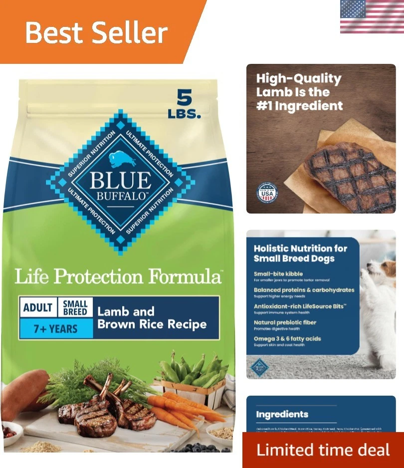 Lamb & Brown Rice Dry Dog Food for Small Breeds, 5 lbs - Healthy Formula