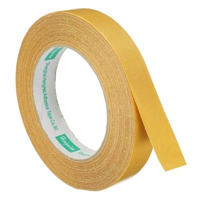 Doppelseitiges Klebeband 20mm 20m Kanal Stoff Netzstoff für Teppich gelb