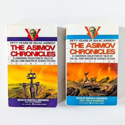 THE ASIMOV CHRONICLES Vol 1 & Vol 2 - 1990 ACE Paperbacks, Both 1st Prints!