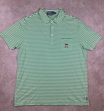 Vintage Polo Ralph Lauren RLYC Yacht Club Shirt Men Large Striped Crest Nautical