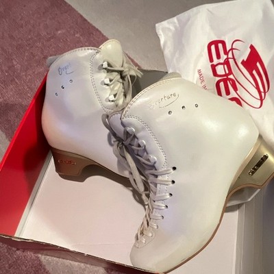 Edea Overture Figure Skates Size 245C high stiffness leather lace padded