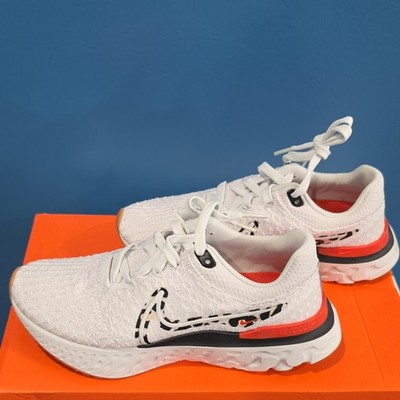 Nike React Infinity Run FK 3 White Black Red FlyKnit Running Sneakers Unisex