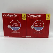 Colgate Optic White Advanced Hydrogen Peroxide Toothpaste 3 Pack, 3.2 oz 2 Box