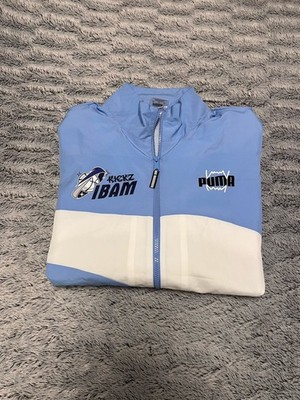 Puma Kickz Ibam XL Windjacke - Raincell Windbreaker - Hellblau/Weiß/Blau