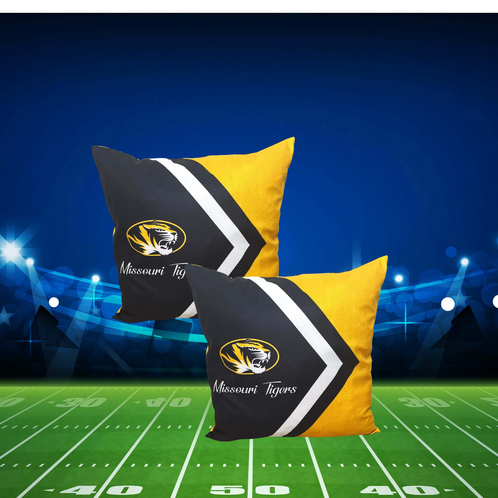 Missouri Tigers 18x18 Pillow Covers Set of 2 NCAA College Decor