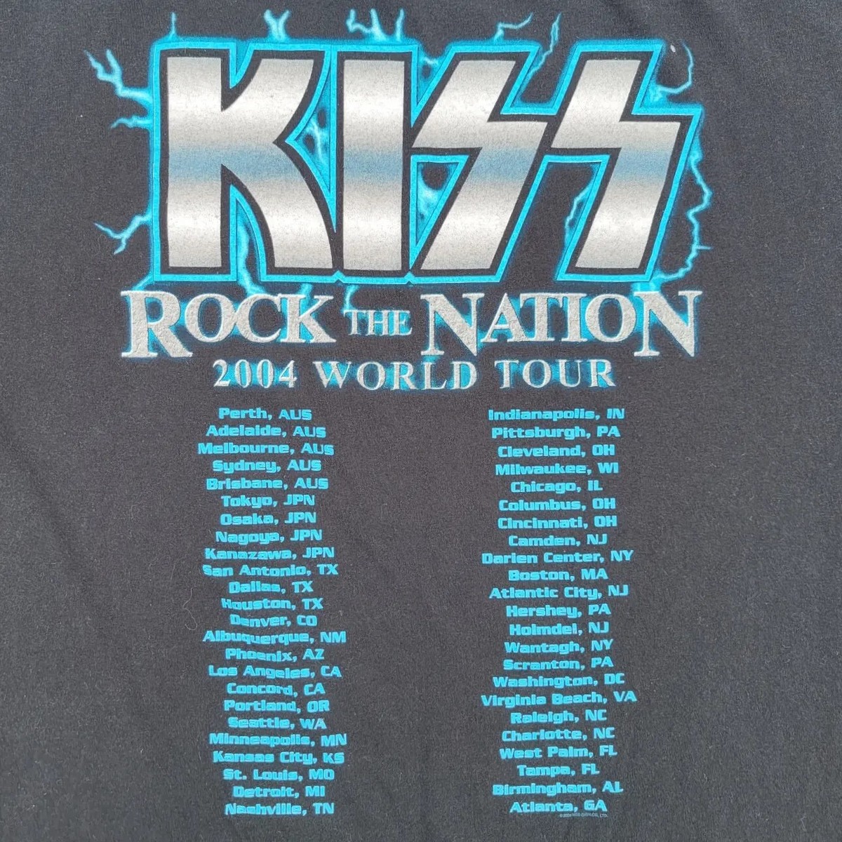 2004 Kiss Rock the Nation Tour shirt. Has 2 holes. | eBay