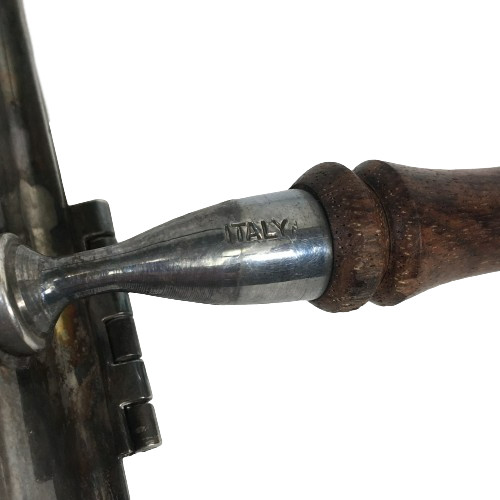 Vtg Silver-Plated Table Sweeper Silent Butler Crumb Catcher Lint Brush Italy