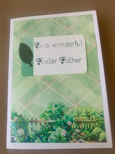 An einen wunderbaren Pflegevater Karte - Gartenzaun Ather Tag Karte
