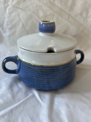 DENBY Blue  CHATSWORTH SUGAR BOWL with LID